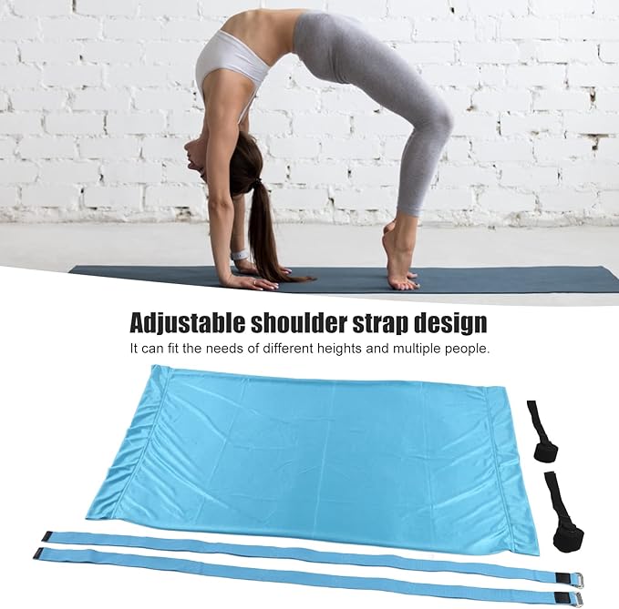 Premium Aerial Hammock Yoga Swing Kit Yoga Hammock Handstand Split Leg Stretchable Training Portable Elastic Aerial Hammock for Home Sky Blue(Blue)