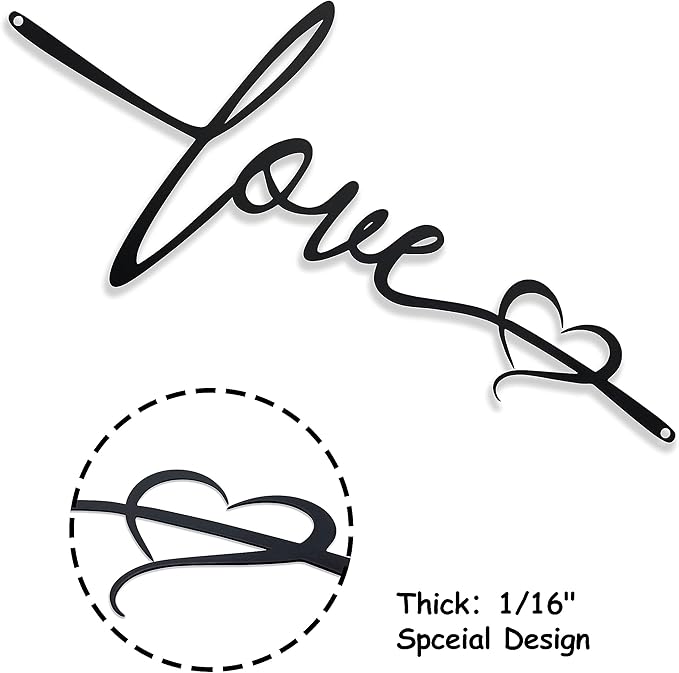 BiaGift Crosses Wall Decor, Love Signs Decor For Home, Metal Cross Wall Decor, Spiritual Hanging Wall Decorations, 7.2 X 15.6 Inch, Black