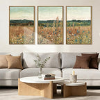 BINCUE Large Wildflower Wall Art Set Vintage Canvas Wall Decor Nature Wilderness Farmhouse Art Print for Living Room Bedroom Office 24x36 Inches