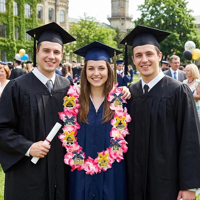 Leis for Graduation 2026, Artificial Flower Wreath with Cards Graduation Lays Gifts, Congrats Grad for High School