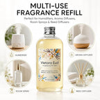 Reed Diffuser Oil Refill Inspired by My Way-8.5 Fl Oz, Luxury Hotel Collection Scent, Natural Fragrance Oil for Ultrasonic Diffuser, Room Spray, Air Freshener & HVAC in Home Office (My Way)