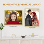 13x16 Aluminum Metal Picture Frame,Tempered Glass Gold Photo Frame 13x16 for Family Photo,Posters,Art,Document to Wall Mount Horizontally or Vertically