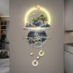 Wall Sculptures 3D Wall Art Decor Landscape Painting Wall Hanging Art with Led Light for Living Room Entrance Corridor (Stylle E)