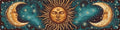 Sun and Moon Metal Sign 4x16 in Decorative Iron Metal Plaque for Door Wall Home Room Farmhouse Street Store Garage Bar Garden Cafe Decor