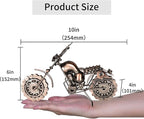 Metal Motorcycle Model - Collectible Moto Decor, Ideal Motorcycle Gifts for Men, Handcrafted Metal Replica for Study/Office/Living Room Decoration (Copper-Oversized)