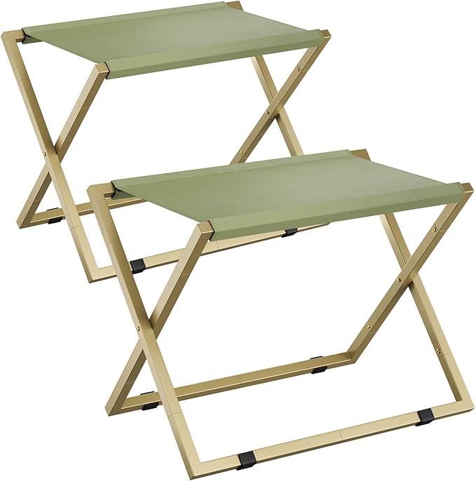 IBUYKE Luggage Rack for All Suitcase Sizes,Foldable Suitcase Stand,Metal Luggage Holder,Easy to Assemble for Bedroom Living Room Hotel,Gold TLR001G-2