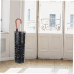 OUNONA Umbrella Bucket Umbrella Bin Umbrella with Storage Umbrella Stand Base Umbrella for Rain Umbrella Umbrella for Chair Drainers Umbrella Holder Metal Iron Bucket Wrought Iron Black