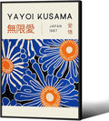 Yayoi Kusama Print Vintage Japanese Wall Art Abstract Yayoi Kusama Poster Minimalist Painting Art Exhibition Suitable for Japanese Bedroom,Living Room Office Decor 20x30in Black Framed