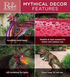 Regal Art & Gift Flying Bird Hanging Metal Mobile - Decorative Outdoor Wind Motion Sculpture for Patio, Porch & Garden Décor - Dragon