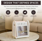 Khen Acrylic Magazine Rack Holder & Gold Trim - 12.40" x 10" x 4.49" - Crystal Lucite Clear - Shatterproof - Open Top - Space Saver - For Magazines, Publications, Office Desk, Reception, Waiting Room