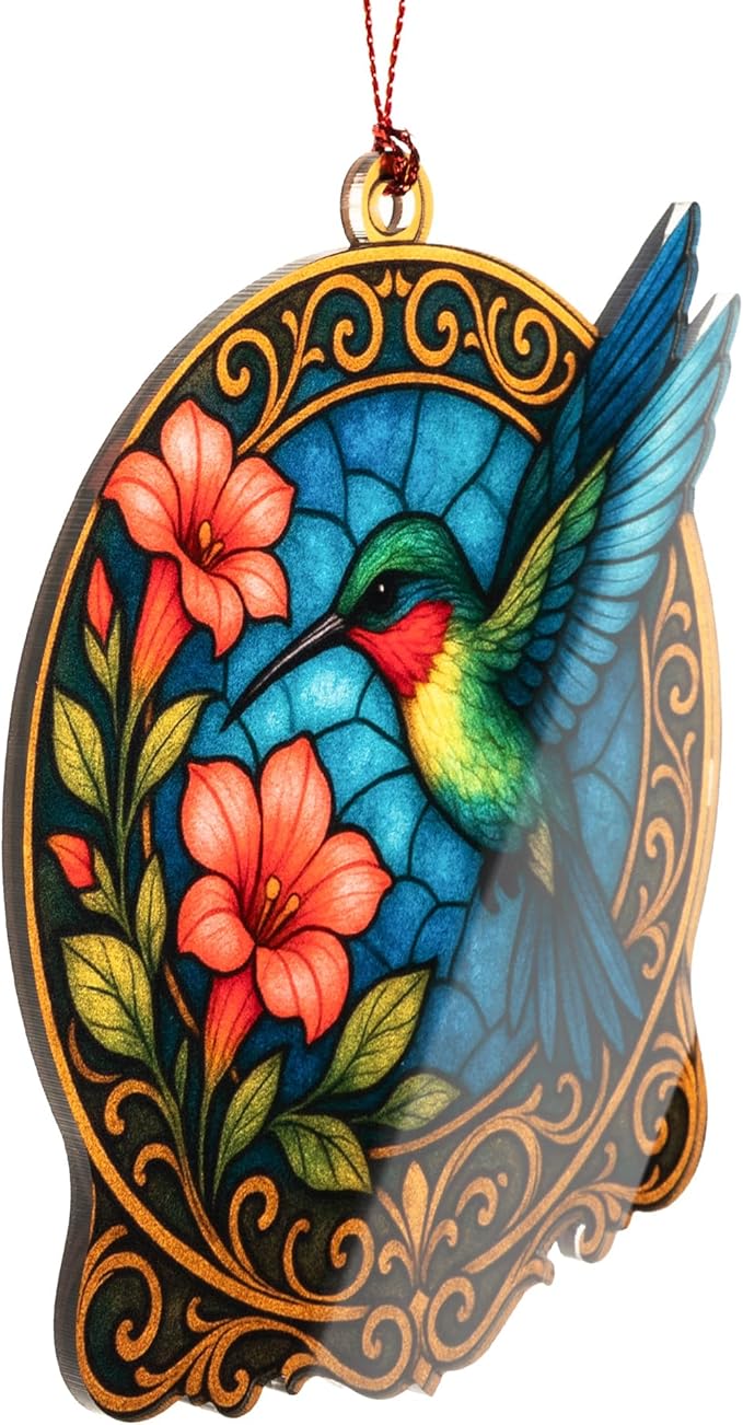 Hummingbird Gifts for Women - Christmas Ornament 2026 - Beautiful Christmas Ornaments Decorative Hummingbird with Meaningful Story Card Humming Bird Valentines Birthday Teacher Gift