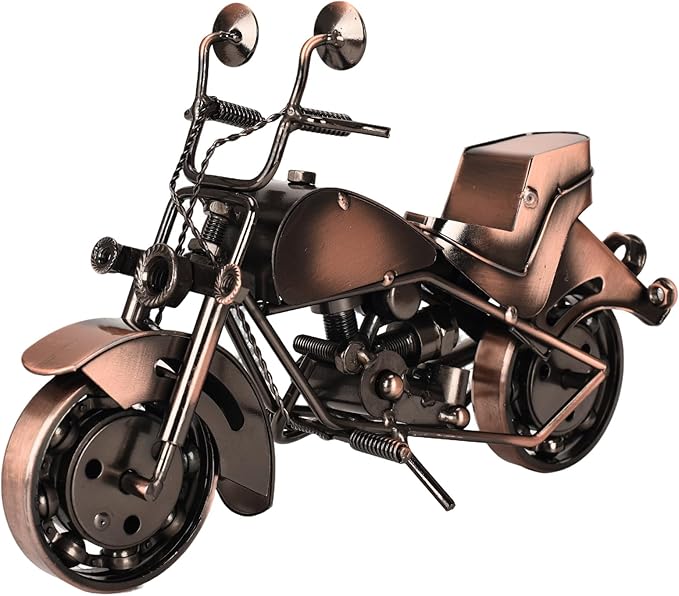 Metal Motorcycle Model - Collectible Moto Decor, Ideal Motorcycle Gifts for Men, Handcrafted Metal Replica for Study/Office/Living Room Decoration