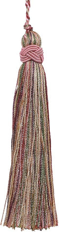 DÉCOPRO 4" (10cm) Decorative Hand-Crafted Tassel | Craft Tassel (ITS) Berry Patch Red Multicolor #4260 (Dark Red Forest Green White Gold) Sold Individually