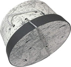 Sarah's Hat Boxes Classic Travel Hat Box – 14.75" x 7.5" (Dia. x Ht.) Handmade in USA – Odorless Non-Toxic Adhesive, Cording Handle – Premium Storage for Hats & Accessories