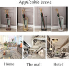 WXYZ Bronze Iron Umbrella Stand, Compact Home Corridor Business Umbrella Bucket, Hollowout Umbrella Basket, 58x24cm