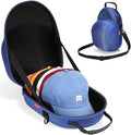Livelab Hat Case, Hard Hat Case for Baseball Caps, Hat Storage with Carrying Handle & Shoulder Strap, Hat Organizer Protects Up to 6 Hats, Perfect for Travel & Home Storage - Blue