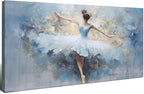 Ballerina Decor for Girls Room - Abstract Dance Decor, Ballerina Wall Art for Bedroom & Living Room - White Ballet Girl Canvas Paintings - Women Artwork Home Decorations - 20x40