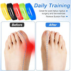 Sibba 5Pcs Toe Resistance Bands Toe Stretcher Bands for Bunion Correction Bunion Relief Toes Strength Foot Exercise Band for Hallux Valgus Yoga Daily Toes Training