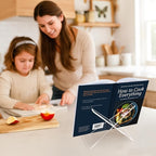 Americanflat Acrylic Easel Stand - 8" Tabletop Easel and Plate Stand - Set of 2 - Lightweight Display Holders for Photos, Cards, Frames, Books, Magazines, Albums - Home or Office Decor