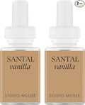 Pura x Studio McGee Home Scent Refill - Smart Air Diffuser - Long-Lasting Luxury Fragrance per Refill - Home Essential - Clean & Safe Diffuser Fragrance - 2 Pack, Santal Vanilla