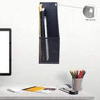 YBM HOME Mesh Steel Magazine File Holder (12, Black)