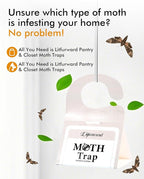 Pantry Moth Traps - Extra Strength Hanging Clothes Clothing Moth Traps with Pheromone for House Pantry Indoor Closets - 10 Pack