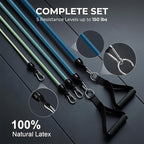 VEICK Resistance Bands, Exercise Bands, Workout Bands, Resistance Bands for Working Out with Handles for Men and Women, Exercising Bands for Fitness Weights Work Out at Home