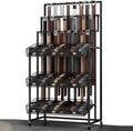 Heavy Duty Belt Display Stand, Metal Belt Rack with 360° Rolling Wheels, Multi-Functional Accessory Display for Belts/Scarves/Wallets, Retail Belt Organizer for Store/Closet/Boutique