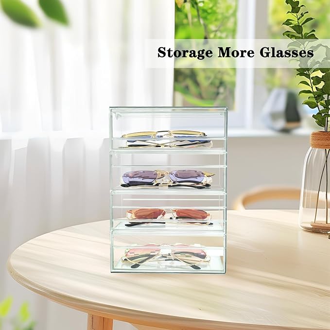 Clear Acrylic 4 Drawers Storage Organizer for Hair Accessories Organizing Stackable Containers Box for Cosmetics Jewelry Stationery Storage Organization Drawers Set (Acrylic 4 drawers)