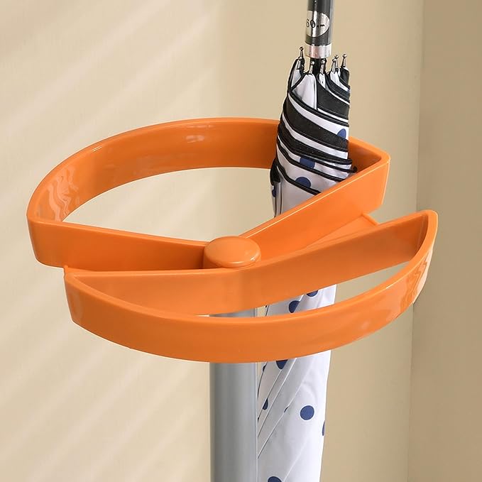 Kings Brand Furniture - Bromna Umbrella Stand Rack, Free Standing Umbrella Holder, Orange