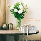 Jetec Decorative Books for Home Decor White Faux Farmhouse Stacked 3 Pieces Gift for Mother Teachers Friends Family for Coffee Tables Shelves with Wood Bead Tassels 58 Inch
