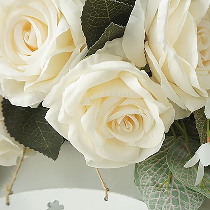 WYSRJ Artificial Flower Swag 30Inch Rose Swag Flowers Wedding Arch Swag Artificial Floral Swag Wreath for Wedding Home Room Garden Lintel Decoration