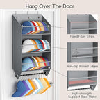 Over the Door Hat Rack - 3-Layer Design Hat Organizer Holds 30-36 Hats with 10 Hooks, Ideal Hat Rack for Door, Over the Door Organizer for Closet, Apartment, Bedroom, Dorm, 1 Pack, Grey