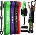 LEEKEY Resistance Bands, Exercise Bands with Handles,Pull Up Assist Bands - Band Set with Door Anchor - Bands for Working Out,Band for Men and Women Fitness Training,Home Workouts