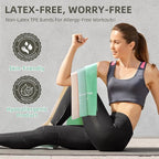 Resistance Bands for Working Out, Exercise Bands, Resistance Band for Physical Therapy, Stretch Bands for Pilates, Rehab, Stretch, Strength Training and Yoga Starter Set