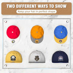 48 Pack Adhesive Hat Hooks for Wall, Super Strong Hat Rack for Baseball Caps, Hat Organizer Display for Home Decor, Hat Hangers Holder for Wall, Door, Closet, No Drilling - USA Patented (White)