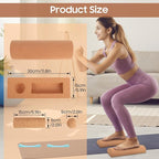 Cork Balance Board, Premium Ankle Balance Board & Foot Strengthener Exerciser Trainer Set for Mobility Support and Balancd Stability, with Massage Ball & Resistance Bands