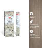 HEM White Sage Incense Sticks - 100 Count | Natural Air Purifying Aromatherapy | Calming and Cleansing Fragrance | Perfect for Meditation and Relaxation | Long-Lasting Burn