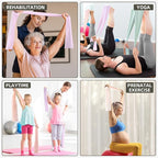 Resistance Bands for Working Out, Exercise Bands, Resistance Band for Physical Therapy, Stretch Bands for Pilates, Rehab, Stretch, Strength Training and Yoga Starter Set