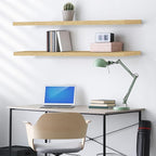 Sorbus Floating Shelves for Wall - 55 Inch Extra-Long Bathroom Shelves, Wall Decor for Bedroom, Kitchen, Living Room, Book Storage - Mounted Floating Shelf with Hidden Brackets (Maple Wood, 2 Pack)