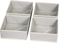 DIOMMELL Foldable Cloth Storage Box Closet Dresser Drawer Organizer Fabric Baskets Bins Containers Divider for Clothes Underwear Bras Socks Clothing,Set of 4 Grey 400