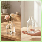 YOUEON 16 Pack Clear Glass Bud Vases, Small Bud Vases in Bulk, Glass Flower Vases for Centerpieces, Vintage Decorative Bottle Vases for Flowers, Home Decor, Wedding Reception, Office