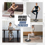 MADOG Wobble Balance Board for Adults, 15.5" TPR Non-slip Surface with Handle for Workout Core Trainer Physical Therapy, Home Gym Stability Board