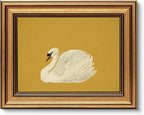 VIYYIEA Vintage Gold Framed Wall Art for Living Room, Swan Canvas Prints Home Decor, Oil Painting Picture, Bedroom Wall Decor Gifts for Friends or Family -【Swan Yellow】-(10L x 8W)