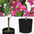 Fake Plants Bougainvillea Artificial Flowers, Fake Flowers Faux Trees Indoor 25.5", Artificial Bougainvillea Plants with Purple Faux Flower for Home, Living Room, Bedroom, Kitchen, Dining Room Decor