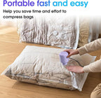 Vacuum Storage Bags Electric Air Pump, Dual-Interface Design Compatible With Various Vacuum Seal Bags For Clothing/Quilts/Blankets(Purple)