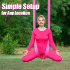 Aerial Silks Kit & Aerial Yoga Hammock - 11Yd Premium Fabric with Hardware - Easy Setup for Flying Yoga, Aerial Swing & Fitness - Supports Up to 14ft Rigging