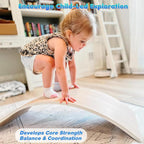 Natural Wood Balance Board for Kids | Montessori Wobble Board for Toddlers & Children Ages 3-8, Open-Ended Waldorf Learning Toy for Indoor Play, Core Balance Trainer, Birthday & Christmas Gift 2026