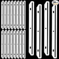 24Pcs 3 Hole Magazine Binder Inserts Holder, 3 Ring Binder Strips Punched Magazine Organizer Sheet Music Folder for Paper File Book(Translucent White)
