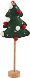 Mud Pie Felt Pom Pom Tree Sitter, Large, 17 1/2" x 7" Dia